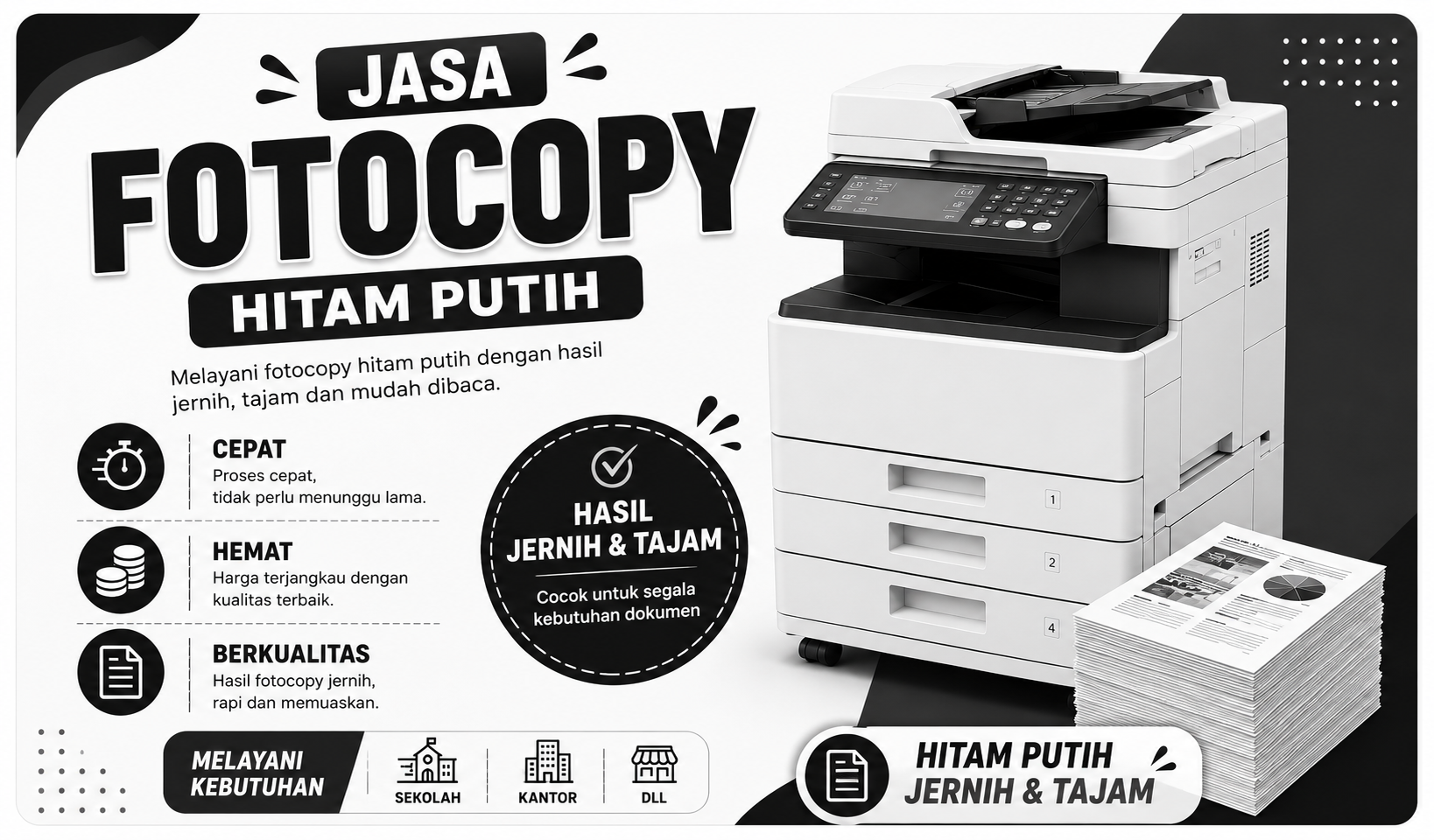 Jasa Foto Copy Hitam Putih